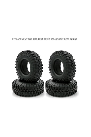 Didadodo 96mm Kauçuk Lastik 1/10 Trx4 Scx10 Rc Araçlar İçin 4 Adet