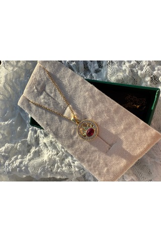 Sun Flame Ruby Pendant Çok Renkli