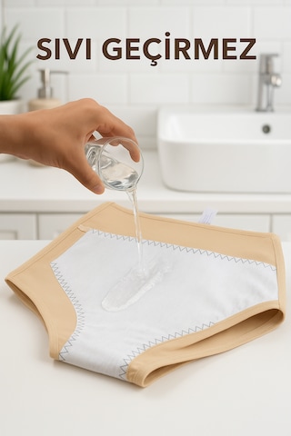 Sauna Suit Süper Emici Ultra Hijyenik Regl Külodu , Gece Gündüz Gün Boyu Etkili Sızdırmaz Adet Külodu Ten Rengi