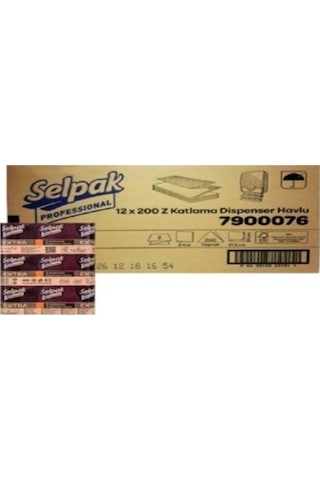 Selpak Professional Selpak Extra Z Katlama Katlı Kat Dispenser Havlu 2400 Adet