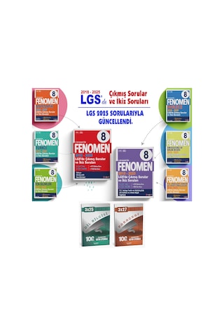 Fenomen Lgs 2018-2025 Çıkmış Sorular Ve İkiz Soruları + Anla Kazan Deneme Seti