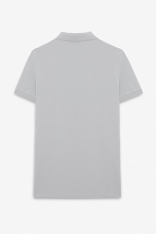 Grimelange SKYLOOM Erkek %100 Pamuk Kısa Kollu Regular Fit Gri Polo Yaka T-shirt