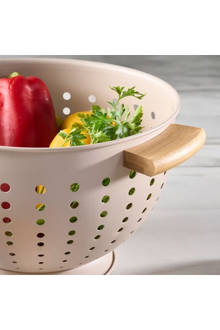 Karaca Ekin Bambu Saplı Süzgeç Krem