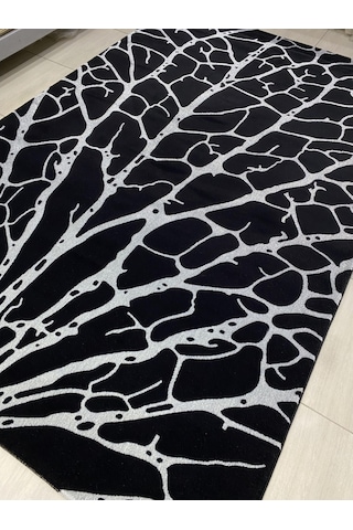 Saray Halı Vizyon 11145 B 200X300 Siyah Gri Ağaç Modeli 6 M2 Halı