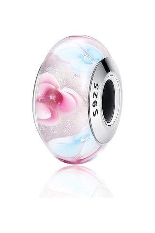 Bamoer 32 Stilleri 925 Ayar Gümüş Efervesans Murano Cam Boncuk Fit Charm Bilezik Z056