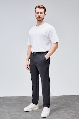 HLT Jeans Erkek Antrasit Relaxed Fit Yandan Cepli Beli Lastikli Bağcıklı Duble Paça Jogger Pantolon Bolt-1995 Antrasit
