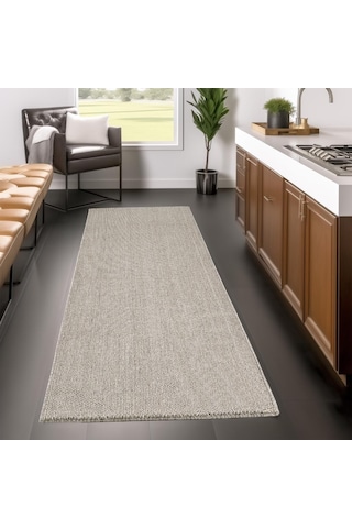 Yumuşak Bukleli Sisal Jüt Salon Oturma Odası Kahverengi Renkli Yuvarlak Halı