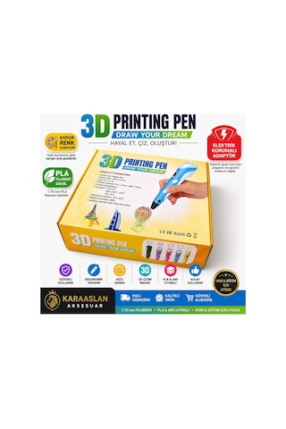 3d Kalem Yazıcı 3d Pen-2 Yeni Model 3 Boyutlu Yazıcı Kalem Seti Oled Ekranlı Adaptörlü