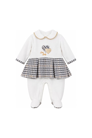 Babyhola %100 Pamuk Premium Kalite Kadife Kız Bebek Tulum 13446 Gri
