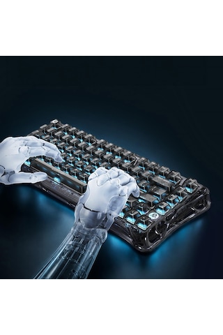 Gravastar Mercury V75 Lite Manyetik Switch Gaming Klavye, Kablolu, İngilizce Q, Onyx Crystal