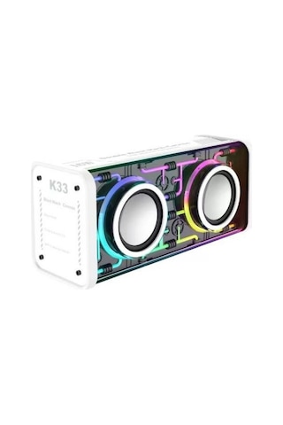 K33 Double Blast Mech Cannon Bluetooth Hoparlör Rgb Aydınlatmalı 16w Süper Güçlü