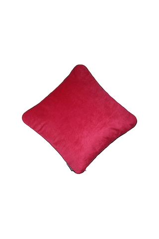 Biyeli Kırlent Yastık Kılıfı Koyu Pembe Rengi 45x45