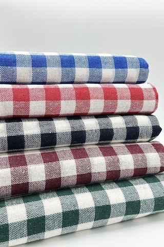 3'lü Çok Amaçlı Sofra Bezi & Piknik Sofrası & Masa Örtüsü Ekose Pötikare Desenli Çok Renkli