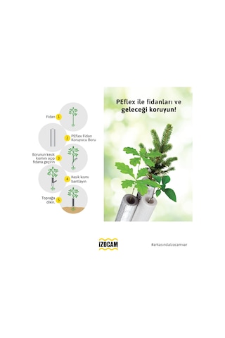 Izocam Folyolu Polietilen Izole 25'Lik-3/4" Boru Izalasyon Kilifi