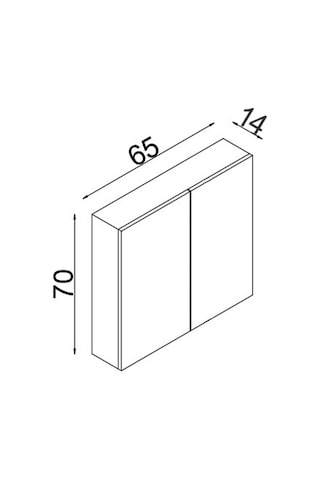 Teta Home Tokyo 65cm Mdf Banyo Üst Aynalı Dolap Beyaz Beyaz