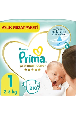 Prima Premium Care Bebek Bezi 1 Numara Yenidoğan 210 Adet