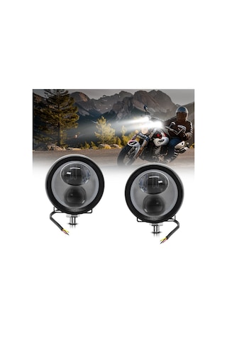Motosiklet Spotları Çift Renkli Lazer Farlar Sis Farları
