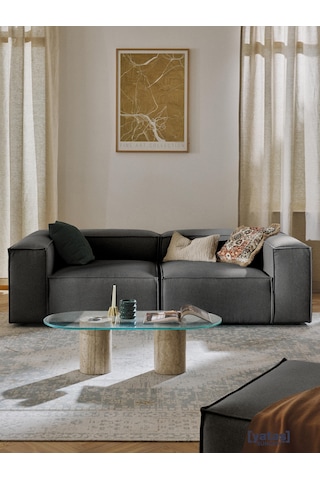 Most Mollis 2 Modül Kanepe Koltuk 41 Koyu Antrasit Keten Kumaş Yu