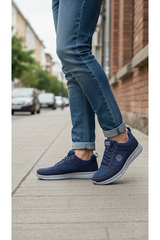 Stil Shoes Erkek Günlük Spor Yürüyüş Koşu Ayakkabısı Hafif Rahat Esnek Ortopedik Taban Ayakkabı 103 Lacivert
