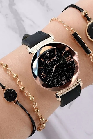 Gogoey Kadın Kol Saati + Bileklik 4 Adet 140776623