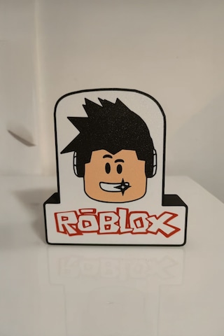 Roblox Temalı Şık Gece Lambası, Beyaz Renk, Çocuk Odası Dekorasyonu İçin İdeal Çok Renkli