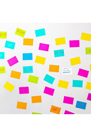 Elektrostatik Yapışkanlı Akıllı Not Kağıdı 7x10 Cm 50 Sayfa Pratik Ofis Not Defteri Yeşil