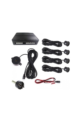 Moveevo Araba Park Etme Geri Vites Radar Sistemi, 4 Sensörlü Ultrasonik Ses Uyarı, 0.3-2.0m Algılama Mesafesi, Kolay Kurulum