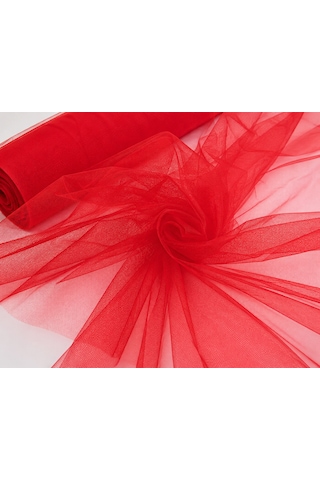 Kırmızı Süsleme Tülü Bohça Tülü Gelin Damat Düğün Kapı Valiz Süsleme Hediye Süsleme 500x150 Cm Tüm Yaşlar