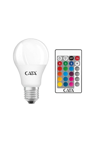Cata CT-4058 9W RGB Işık E27 Duy Kumandalı Led Ampül