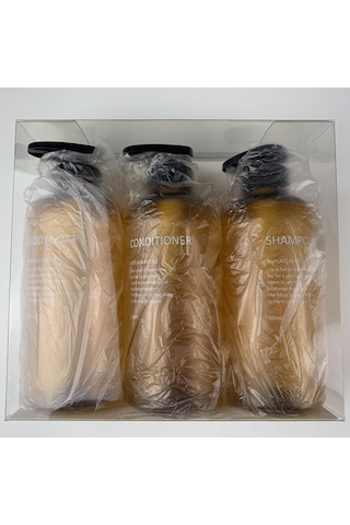 Teltree Büyük Kapasiteli 300/500ml Şampuan Ve Duş Jeli Dispenser Seti - Dayanıklı Ve Pratik Kahverengi