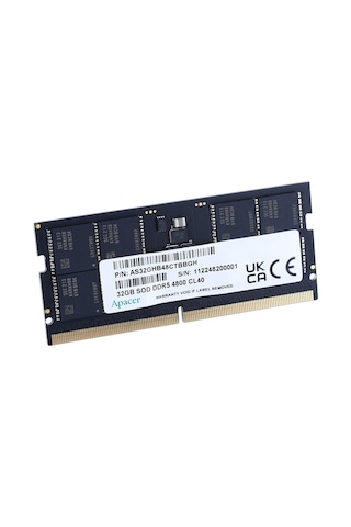 Apacer 16 Gb 1x16gb 5600mhz Sodımm Cl40 Ddr5 Notebook Ram Fs.16g2c.pkh