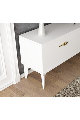 Rüya Şömineli Tv Ünitesi Takımı Beyaz-beyaz