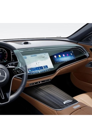 Mercedes E Serisi Uyumlu Ekran Koruyucu Multimedya + Yolcu Ekranı + Dijital Gösterge W214 9H Nano Ekran Koruyucu