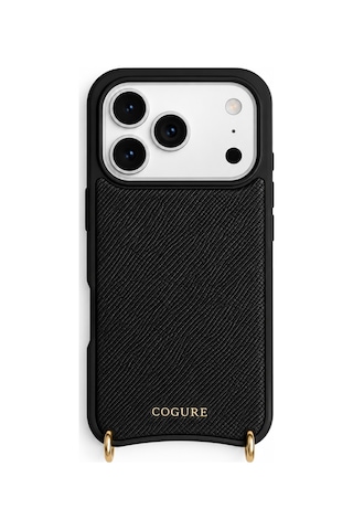 Hera Apple Uyumlu iPhone 18 Pro Max / 17 Pro Max Uyumlu Magsafe Cüzdan, Crossbody Askı, Oval Kılıf 3'lü Siyah Set