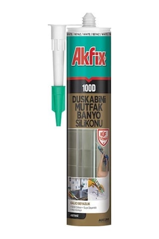 Akfix 100d Duşakabin Silikonu Beyaz 280ml