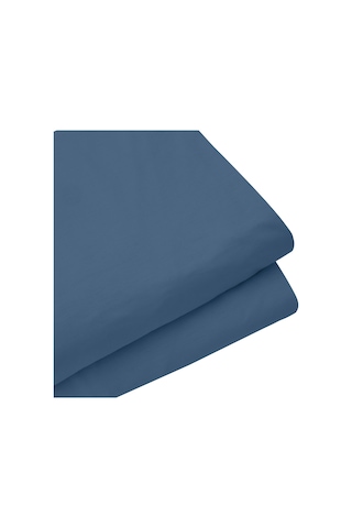 Freesia Çift Kişilik Ranforce Lastikli Çarşaf 160x200+35 Cm Indigo İndigo