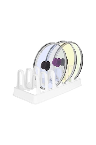 Orret Home Plastik 6 Bölmeli Tencere Kapağı Ve Tabak Düzenleyici Organizer, Dolap İçi Ve Tezgah Üstü Sku: Smg8690010198617 Açık