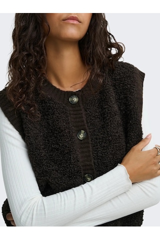 Jdy Jdyeira Life S/l On Button Vest Knt Noos Kadın Yelek 15359800 Kahve