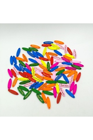 Homyl 100 Parça Karışık 2 Delikli Etiket "el Yapımı"