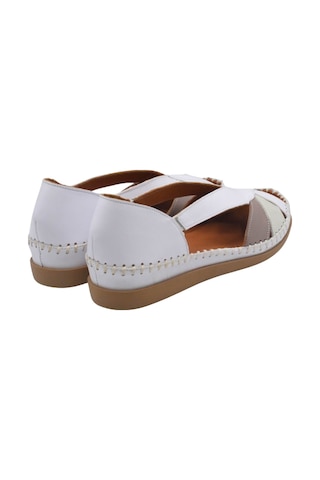 Kadın Comfort Deri Sandalet Beyaz 25033542y 25033542y
