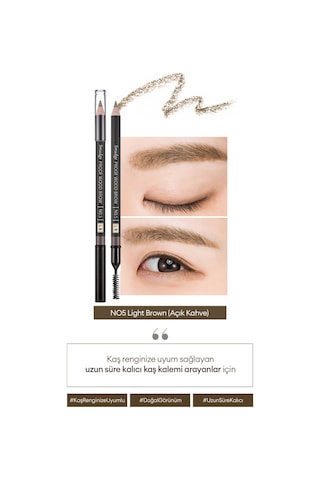 Missha Smudge Proof Wood Brow Bulaşmayan Kalıcı Doğal Kaş Kalemi Light Brown