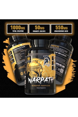 Centurion Labz Warpath Creatine Daa Aspartic Acid+vanadyl Sulf. 90 Kapsül