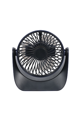 Vkemall Usb Şarjlı Mini Masa Fanı, Ultra Sessiz Ofis Kullanıma Uygun, Taşınabilir, 18650 Li-ıon Pil, Mavi