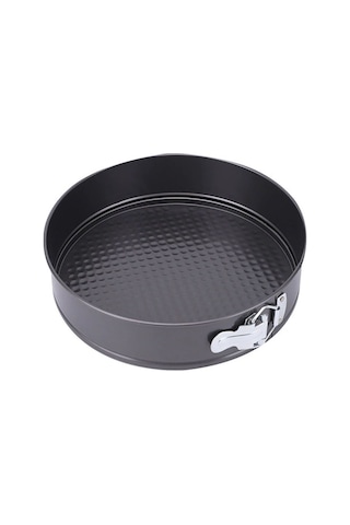 Vkemall 26 Cm Çelik Kalıp, Özellikli Teflon Kaplama, Çıkarılabilir Tabanlı, Ev Fırında Kek, Pasta Ve Tatlı Yapımı İçin Pratik Ev Bakımı Aleti Siyah Gri