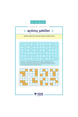 Curious&Genius Pat 6. Sınıf Bilişsel Beceriler Geliştirme Aktivite Seti