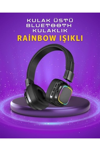 Ceylan Adam Renkli Işık Efektli Bluetooth 5.3 Müzik Kulaklığı