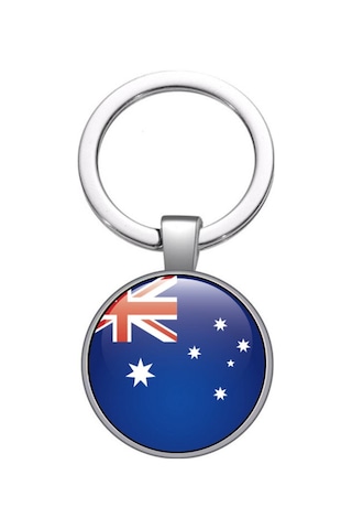Tamgacrafts Avustralya Australia Bayrağı Metal Anahtarlık Ülke Temalı Hediyelik Çok Renkli