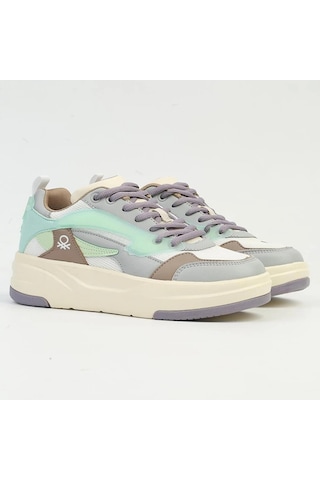 United Colors Of Benetton Benetton Kadın Beyaz - Lila Sneaker Bnı-10001 Beyaz - Lila