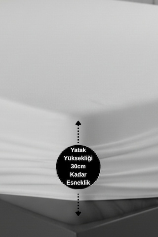 Micro Fitted Su Ve Sıvı Geçirmez Yatak Koruyucu Alez Çarşaf Full Kenar Lastikli Tek Çift Kişilik Beyaz