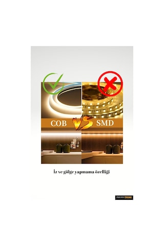 Ultra Ince 5mm. Kalınlık Cob Şerit Led Pembe Neon Gibi Yanar.